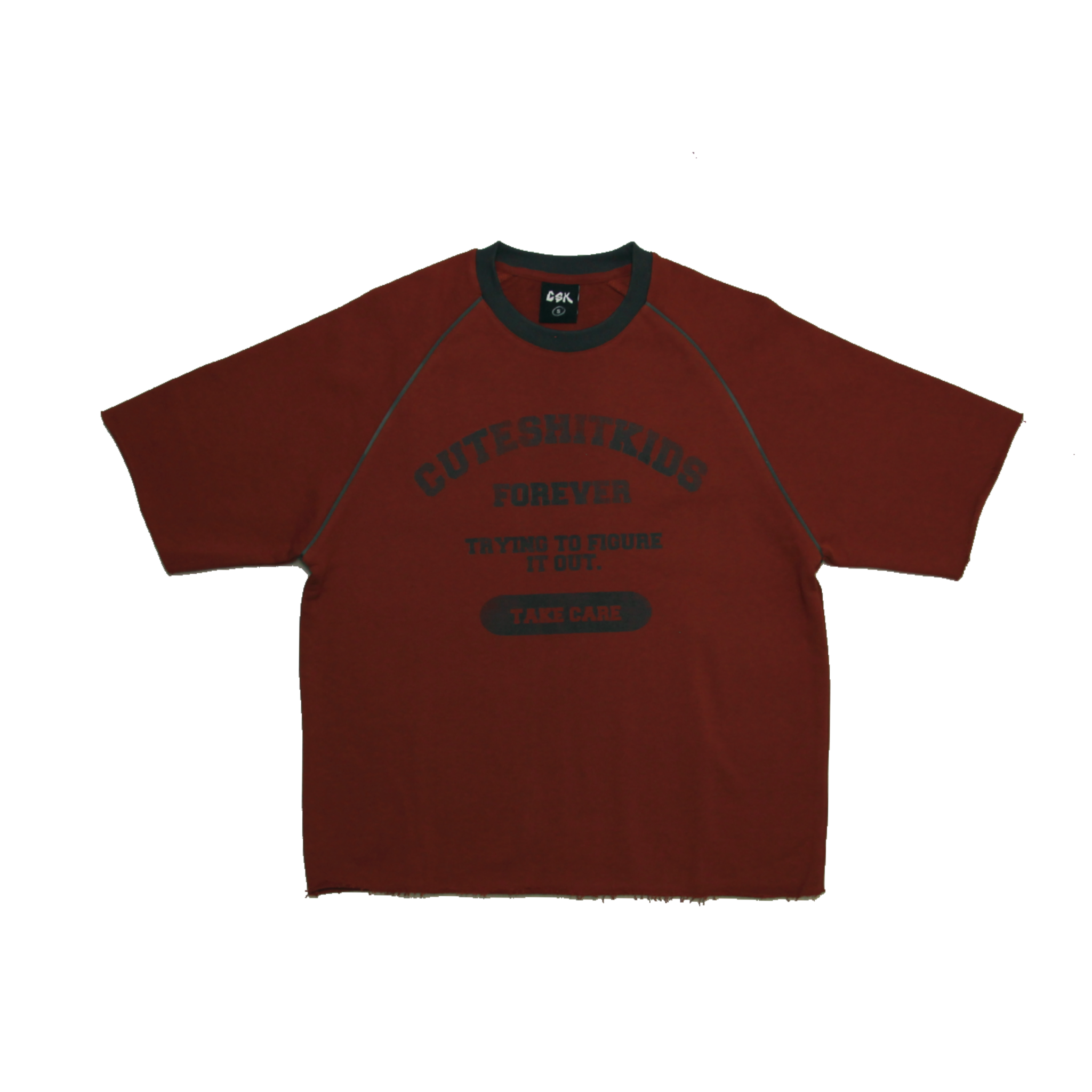 TEE - COLLAGE DARK RED