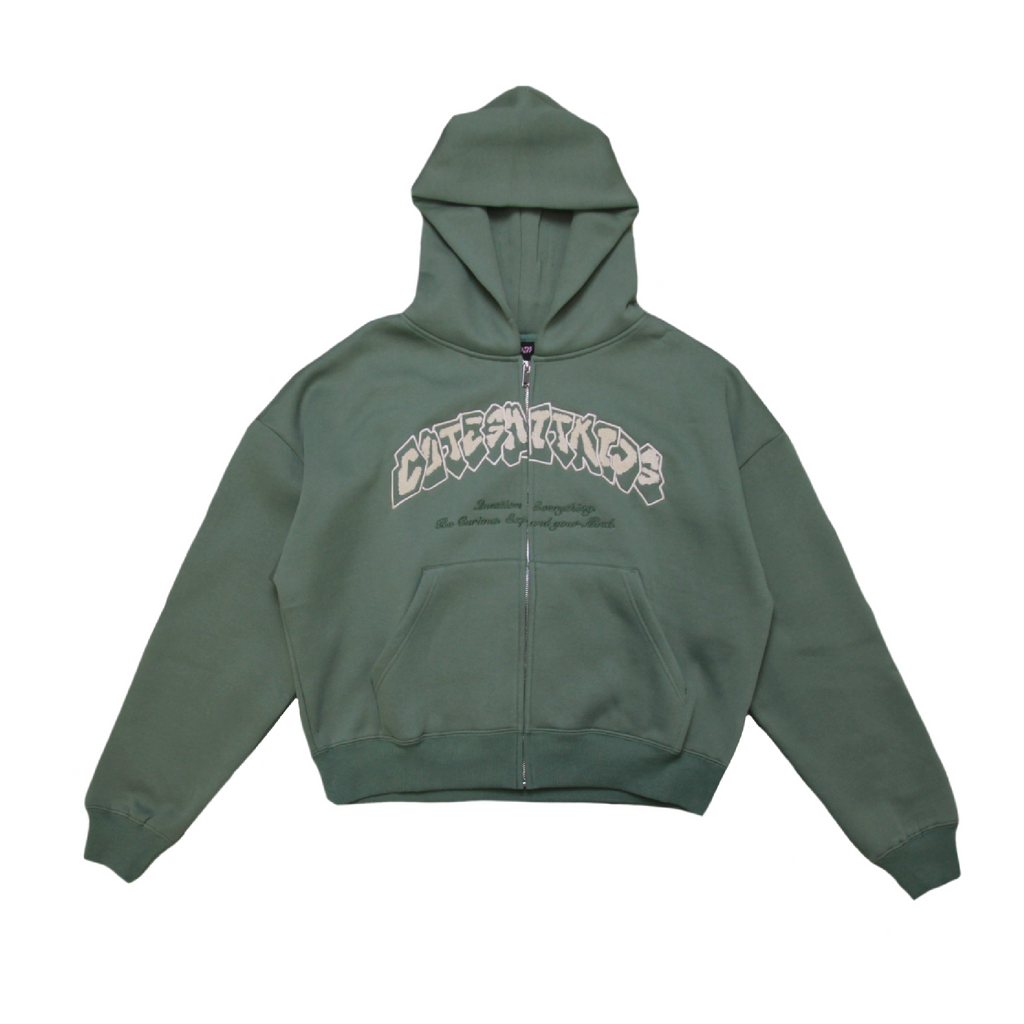 ZIP HOODIE - GREEN
