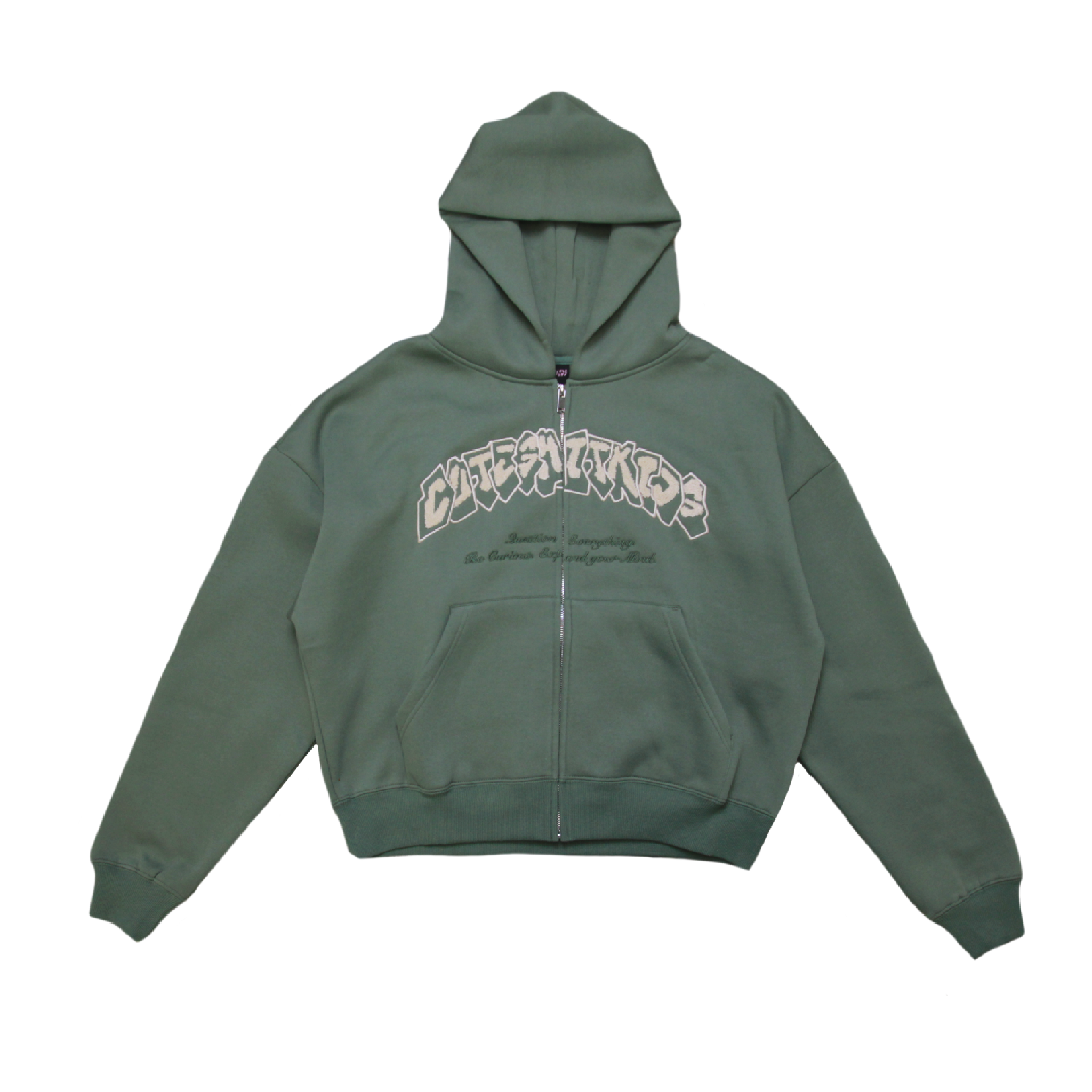 ZIP HOODIE - GREEN