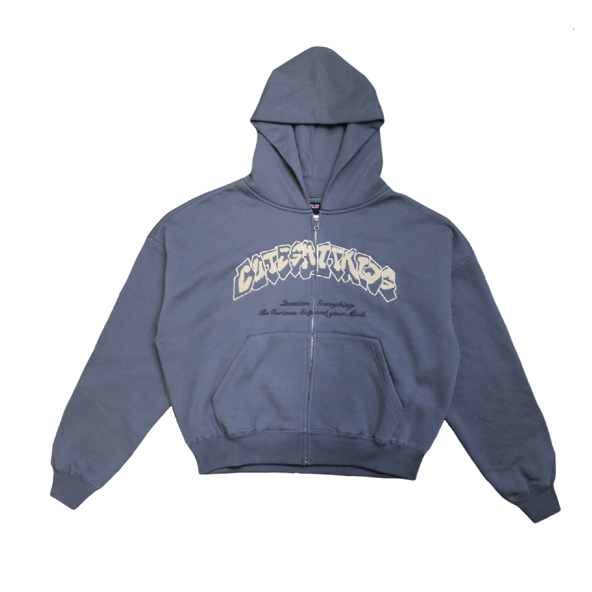 ZIP HOODIE - GREY