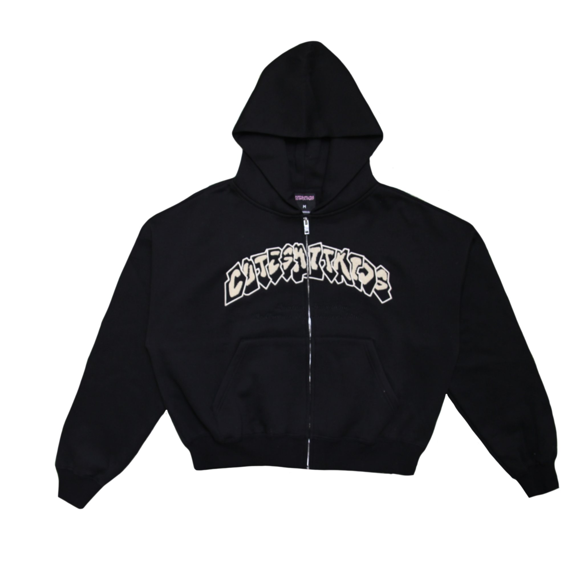 ZIP HOODIE - BLACK