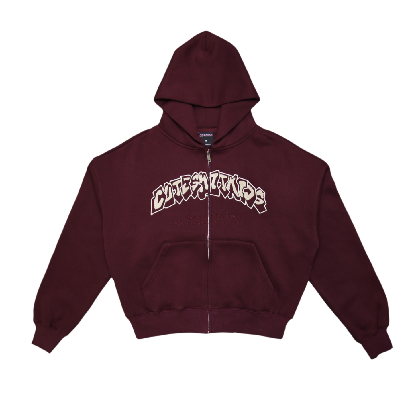 ZIP HOODIE - BURGUNDY