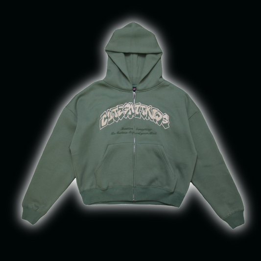 ZIP HOODIE - GREEN